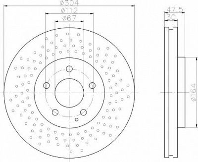 HELLA PAGID 8dd355110161 -  Тормозной диск